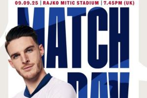 英格兰客战塞尔维亚首发：凯恩、埃泽、格伊先发，拉什福德替补