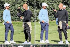 【走到哪教到哪】连打高尔夫的人都逃不过瓜帅的“指导” 