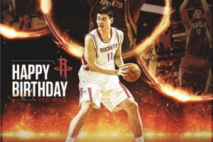 火箭官方祝姚明生日快乐！亚当斯：我刚才还以为我们签下他了