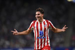 阿尔瓦雷斯2025年西甲主场参与10粒进球，仅少于姆巴佩、布迪米尔