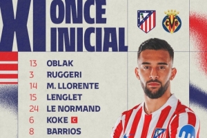 马竞vs黄潜首发：格列兹曼、阿尔瓦雷斯先发，佩佩、托马斯出战