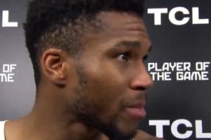 拼尽全力为国征战！字母哥赛后接受采访时情绪激动眼里饱含热泪