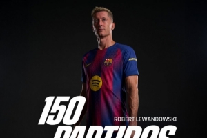 103球20助攻！巴萨官方发布莱万150场里程碑纪念海报