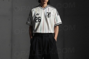 阿迪达斯出品！日本国家队2026世界杯客场球衣谍照：袖口纯黑设计