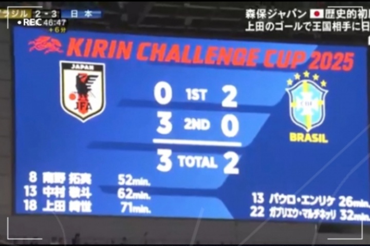 日本队史首胜巴西！14次交手1胜2平11负，日本终结对巴西36年不胜